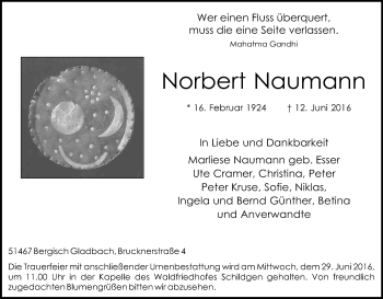 Traueranzeigen Von Norbert Naumann WirTrauern