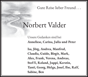 Traueranzeigen Von Norbert Valder WirTrauern