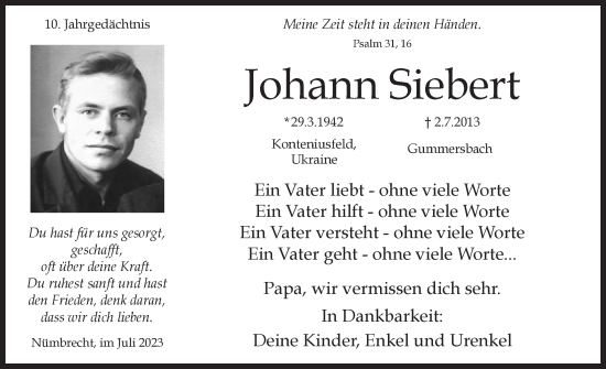 Traueranzeigen Von Johann Siebert Wirtrauern