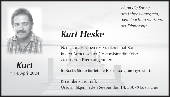 Anzeige von Kurt Heske von  Blickpunkt Euskirchen 